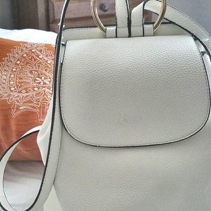 SOLD. White Atractive and Functional Backpack.